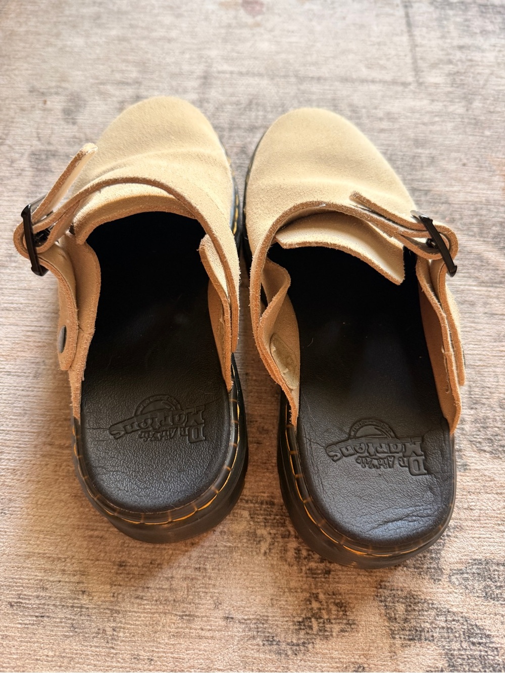 Doc Martens Carlson Clogs Slingback– Women’s Cream | Suede Leather - Picture 6 of 9